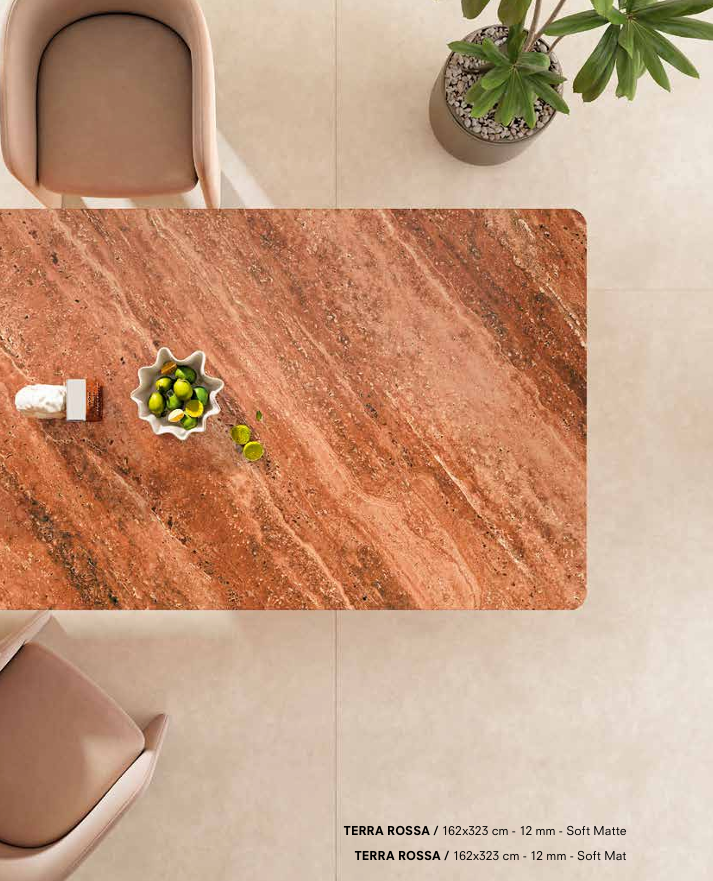 T-One serisinden TERRA ROSSA yüzey detayı